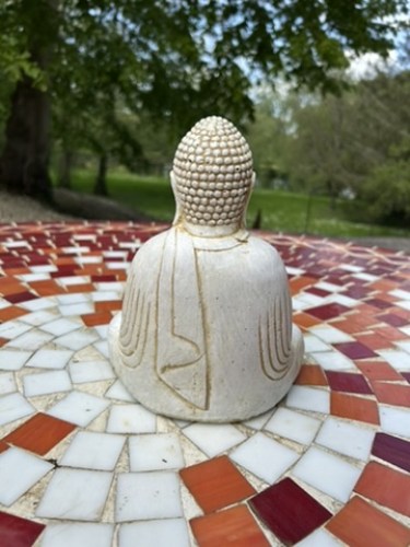 Statuette buddha assis back